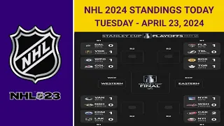NHL 2024 PLAYOFF BRACKETS MATCH Results Today | NHL STANDINGS TODAY as of APRIL 23, 2024 | NHL Tips