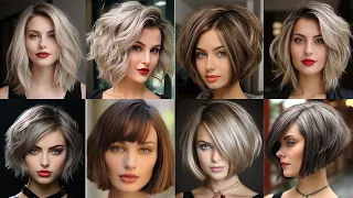 Short Bob Haircuts For Trendy & Chic Look 2024 Chin Length Haircuts Curly Bob Pixie Cut Low Mainten