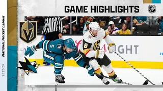 Golden Knights @ Sharks 10/25 | NHL Highlights 2022