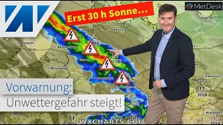 🚨Vorwarnung 🚨: Montag erste heftige Gewitterlage des Jahres! Unwetter durch Starkregen und Hagel!