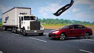 BeamNG Drive - Highway Car Crashes #36