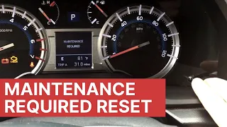 How to Reset Toyota 4Runner Maintenance Light