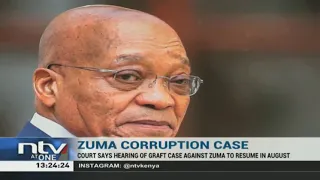 Ex-president Jacob Zuma appears in court via video link from prison