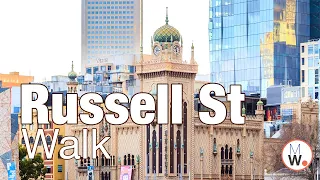 Melbourne CBD: Russell Street Walk🚶‍♀️【4K Ultra HD】