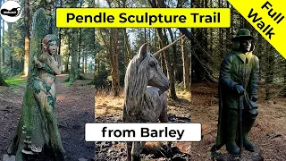 Pendle Sculpture Trail Walk from Barley in Lancashire - Full 4k Walk