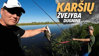 Karšių žvejyba dugnine