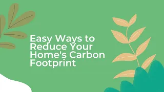 7 Easy Ways to Reduce Your Home's Carbon Footprint (Eco-Friendly Living)