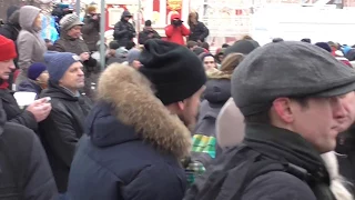 Забастовка протеста Навального против выборов 20!8 на Тверской улице в Москве.