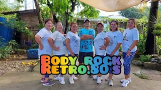 BODY ROCK.RETRO DANCE FITNESS.80's.CHOREOGRAPH BY AJ TRINIDAD. FT. TEAM MICKEY LADIES