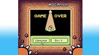 Mole Mania - Old Mole Game Over