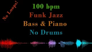 Funk Jazz, 100 BPM - for Drummers, NO DRUMS - Backing Track Jam