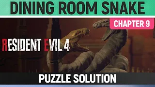 Resident Evil 4 - Dining Room - Serpent/Snake Head Puzzle Solution (Chapter 9)