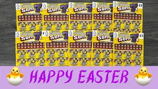 🐣 £30 IN PLAY WITH THE NEW SUPER 7’s SCRATCH CARD FROM THE NATIONAL LOTTERY 🐣 HAPPY EASTER 🐣