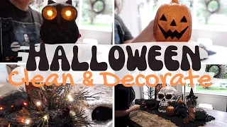 HALLOWEEN CLEAN AND DECORATE WITH ME | Affordable Classic Traditional Halloween Table Decor Tour