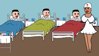 Анекдоты про медицину: Сексуальная медсестра в палате с больными
