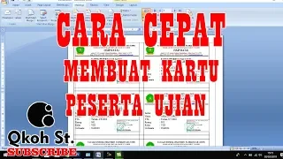 CARA MEMBUAT KARTU PESERTA UJIAN DENGAN MAIL MARGE