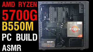 AMD Ryzen 7 5700G budget build - Asus Tuf Gaming B550M-Plus - WD Blue 1TB - Crucial Pro 32GB - asmr