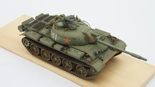 【TRUMPETER 05537】小号手1:35 62式轻坦板件上色 PLA Type 62 light Tank