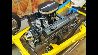 Crate 350 Small Block Chevy - with Mutha thumpr Cam - First Start !!!!!!