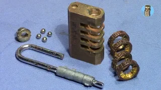 (picking 638) Combination padlock decoded and gutted - cool gift from 'lockmania'