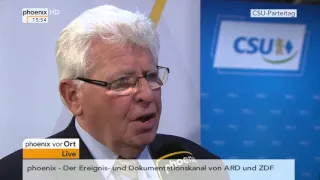 CSU-Parteitag: Heinrich Oberreuter gibt Statement am 20.11.2015