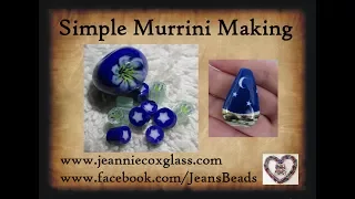 Making Simple Murrini Cane Soft Glass Lampwork by Jeannie Cox