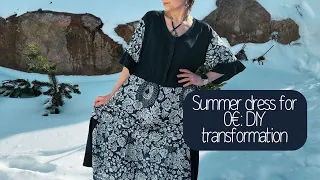 The skirt and shirt are transformed into a dress! Let's do it together! #diy #tutorial #upcycle