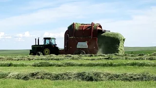 Stacking Hay  with a Hesston 30B - June 2019