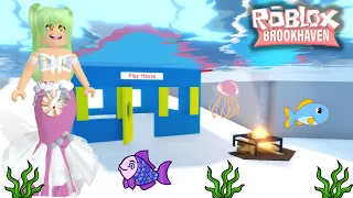 24 HORAS VIVIENDO COMO SIRENA EN LA PISCINA DE BROOKHAVEN ROBLOX karola20