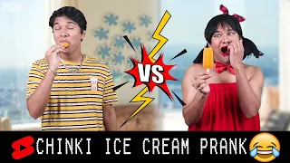 Chinki Ice Cream Prank Fail : प्रैंक 😂 | BROTHER VS. SISTER |  @MohakMeet    #Shorts #YtShorts