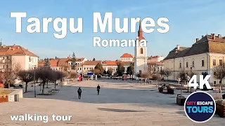 Targu Mures, Romania Walking Tour (4k UHD 60fps)