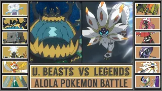 LEGENDARY POKÉMON vs  ULTRA BEASTS | Alola Pokémon Battle