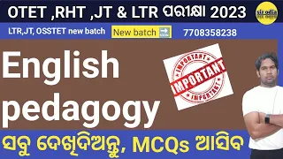 ENGLISH PEDAGOGY OTET EXAM HIGH SCHOOL TEACHER MAIN EXAM  | SIR ODIA