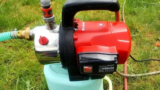 Einhell Gartenpumpe GC-GP 1046 N 1050 W 4600 Testen Wie siehet mann wenn Gartenpumpe wasser zieht