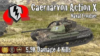 Caernarvon Action X  |  5,9K Damage 4 Kills  |  WoT Blitz Replays