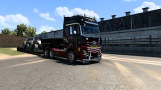 ETS2 (1.46). MR Map Combo Addon. Mercedes Actros MP4. Tan Interior. Couture - Nieuil.