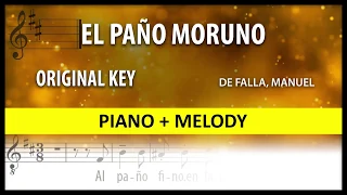 El paño moruno / De Falla: Instrumental / Original key