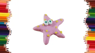 Como hacer una ESTRELLA DE MAR de Plastilina Paso a Paso y muy Facil