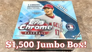 BIG ROOKIE REFRACTOR PULL!  2018 TOPPS CHROME JUMBO BOX!  (1st Day of Cardmas)