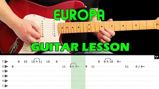 EUROPA (Earth's Cry Heaven's Smile) - Guitar lesson with tabs - Carlos Santana