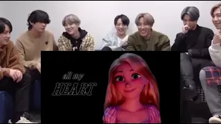 BTS reaction -Rapunzel &  Eugene  °•the fighether°•🌻👑