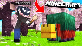 JAK ZNALEŹĆ SNIFFERA MIOTŁĄ NA NOWYM BIOMIE W MINECRAFT 1.20