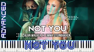 Alan Walker x Emma Steinbakken - Not You Piano Tutorial