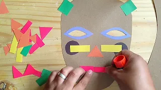 Cómo hacer una Máscara Africana de papel y cartón!!! 🎭