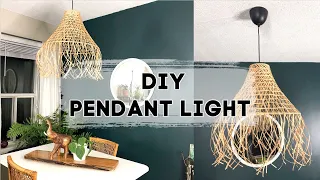 DIY Large Boho Pendant Light for $15