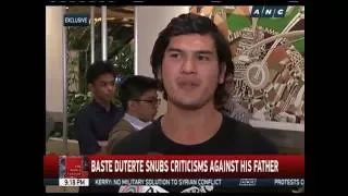 Baste Duterte snubs criticisms vs. father