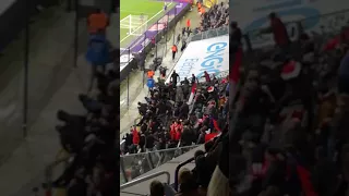 Anderlecht fans stole a banner of Standard fans