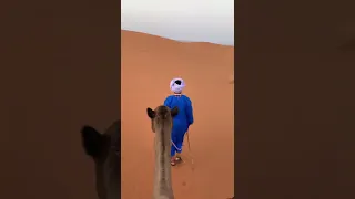 Alone in the Sahara Desert, Morocco.