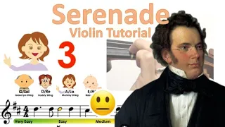 Schubert - Serenade Sheet music and easy violin tutorial