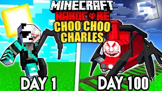 I Survived 100 Days as CHOO CHOO CHARLES in Minecraft Hardcore (HINDI)